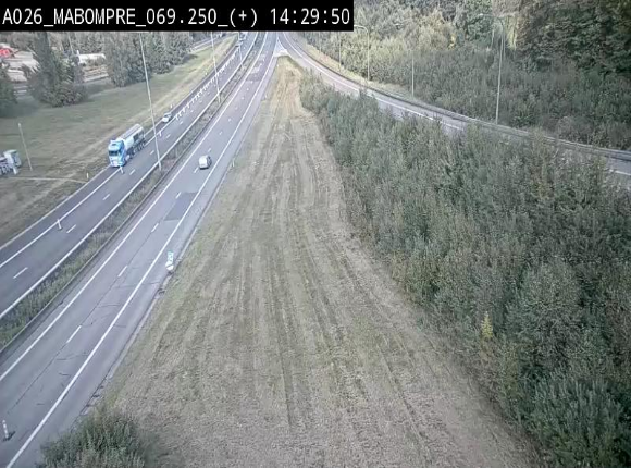 Webcam E25 (A26) à Mabompré. Vue orientée vers le Luxembourg