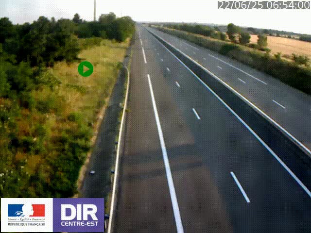 Webcam sur le contournement de Valence, sur la Nationale 7, à la jonction avec la N532, caméra orientée vers Grenoble