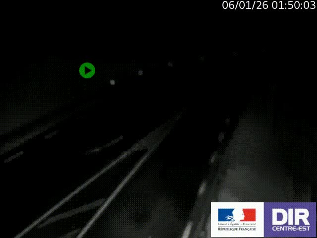 Webcam sur le col Pin Bouchain, vue orientée vers Roanne, en provenance de Lyon sur la nationale 7 (N7)