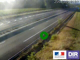Webcam autoroute sur l'A77 à hauteur de Pouilly-sur-Loire en direction de Nevers