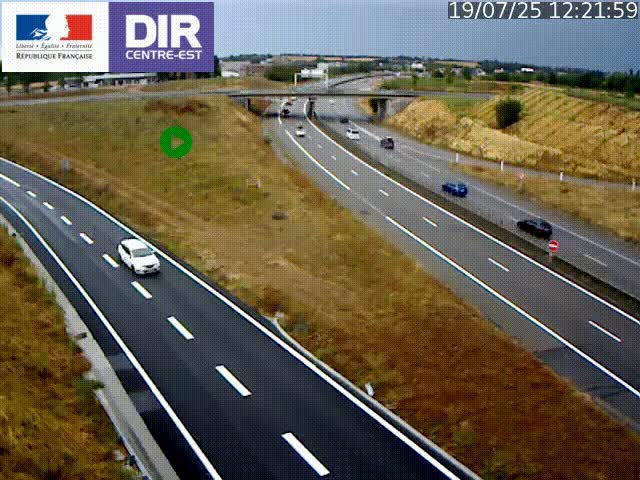 Webcam sur le contournement de Valence, sur la Nationale 7, caméra orientée vers Lyon
