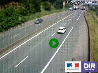 Caméra autoroutière sur l'A47 à hauteur de Givors, a proximité de Lyon. La webcam est orientée vers Lyon