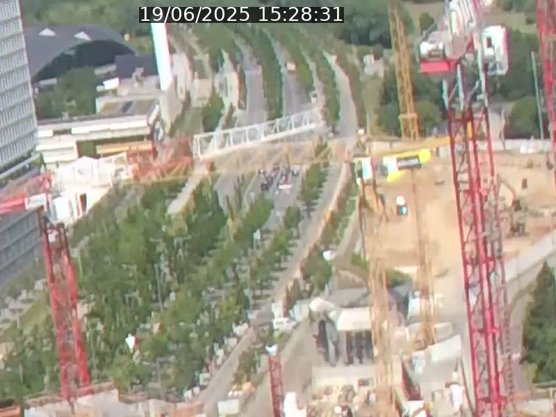 Webcam sur l'avenue John Fitzgerald Kennedy (N51) avec vue orientée vers le Findel