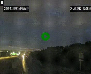 Webcam routière sur N338 à hauteur de Grand-Quevilly en périphérie de Rouen. Vue orientée vers Rouen
