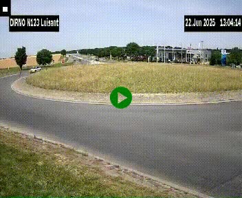 Webcam en périphérie de Chartres sur la N123, à hauteur de Luisant. Vue orientée vers Chartres