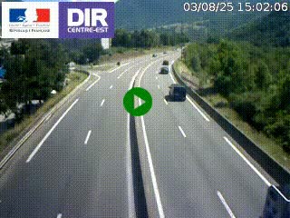 Caméra sur la Nationale 90 (N90) à La Léchère, en direction et à proximité d'Albertville