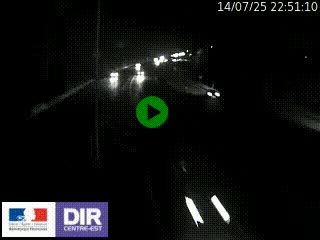 Caméra autoroute sur A6 - Valvert, près de Lyon, en direction de Paris, à hauteur de la sortie 36 Porte du Valvert