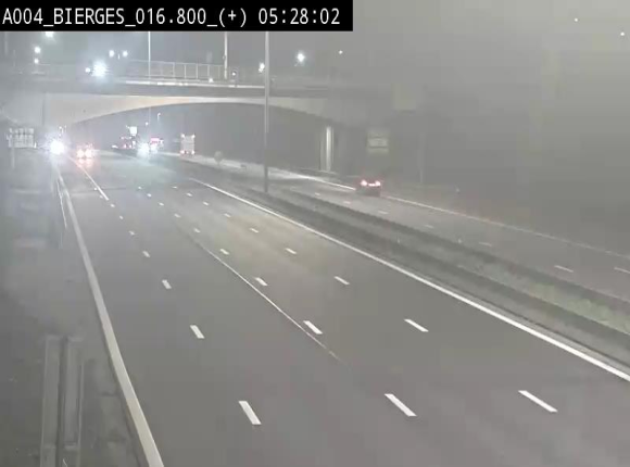 Webcam à Wavre, à hauteur de la sortie 5 Bierges. Vue orientée vers Namur