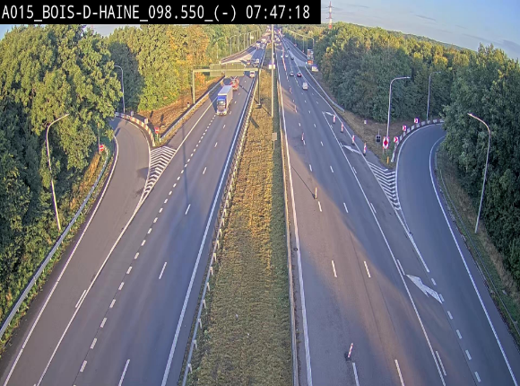 Webcam autoroute Belgique - Bois d'Haine - E42 - BK 98.6