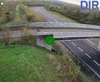 Webcam sur A84 à hauteur de Pont-Farcy, au niveau du pont autoroutier sur la Vire, au sud de Saint-Lô