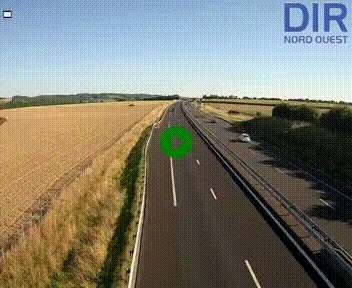 Webcam sur A84 à hauteur de l'échangeur de Poilley avec la N175, au sud d'Avranches