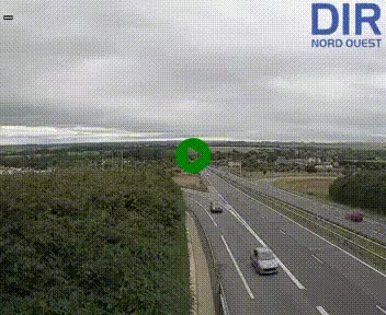 Webcam au début de l'A84 sur le périphérique Ouest de Caen (N814) à hauteur de la sortie 9, Porte de Bretagne