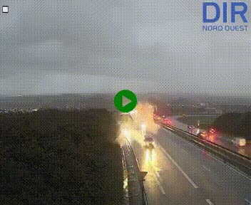 Webcam au début de l'A84 sur le périphérique Ouest de Caen (N814) à hauteur de la sortie 9, Porte de Bretagne