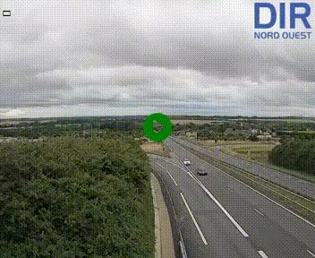Webcam au début de l'A84 sur le périphérique Ouest de Caen (N814) à hauteur de la sortie 9, Porte de Bretagne