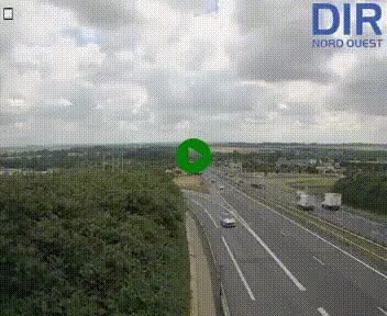 Webcam au début de l'A84 sur le périphérique Ouest de Caen (N814) à hauteur de la sortie 9, Porte de Bretagne
