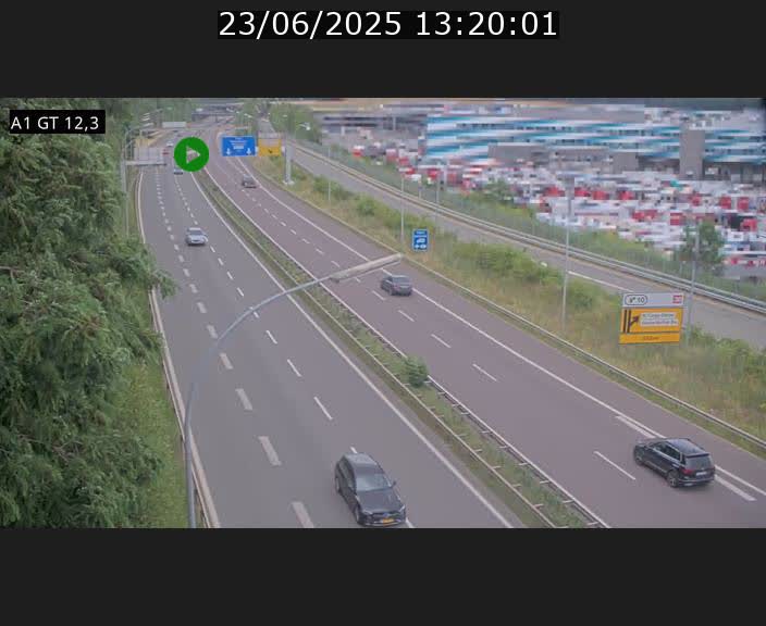Traffic live webcam Luxembourg Senningerberg - A1 direction Allemagne - BK 12.3