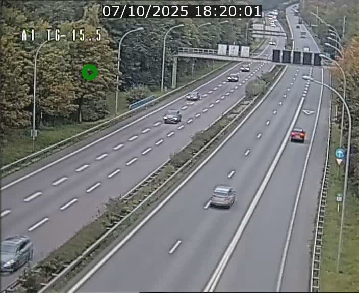 Traffic live webcam Luxembourg Munsbach - A1 direction Luxembourg - BK 15.5