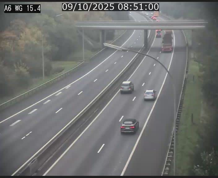 Traffic live webcam Luxembourg Capellen - A6 - BK 15.4 - direction Luxembourg/France/Allemagne
