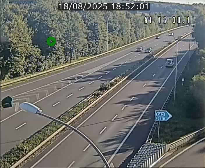 Traffic live webcam Luxembourg Grevenmacher - A1 direction Luxembourg - BK 30.1