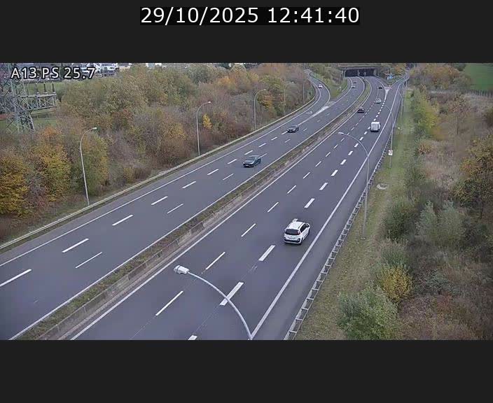Traffic live webcam Luxembourg Frisange - A13 direction Allemagne - BK 26