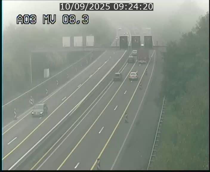 Webcam Autoroute après la Croix de Bettembourg en direction de Luxembourg sur l'A3