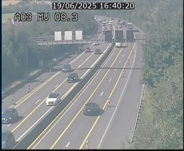 Webcam Autoroute après la Croix de Bettembourg en direction de Luxembourg sur l'A3