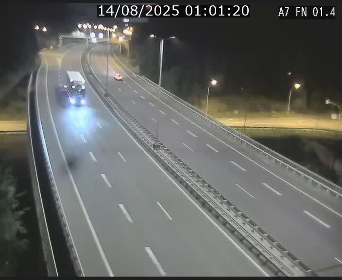 Caméra autoroute Luxembourg A7 - Tunnel Stafelter - direction Echangeur Grünewald