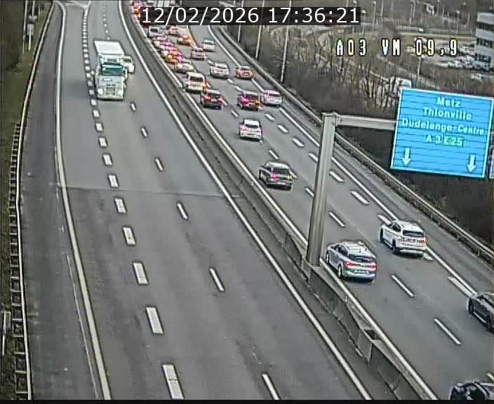 Webcam Autoroute à la Croix de Bettembourg - A3 - BK 9.9 - direction France