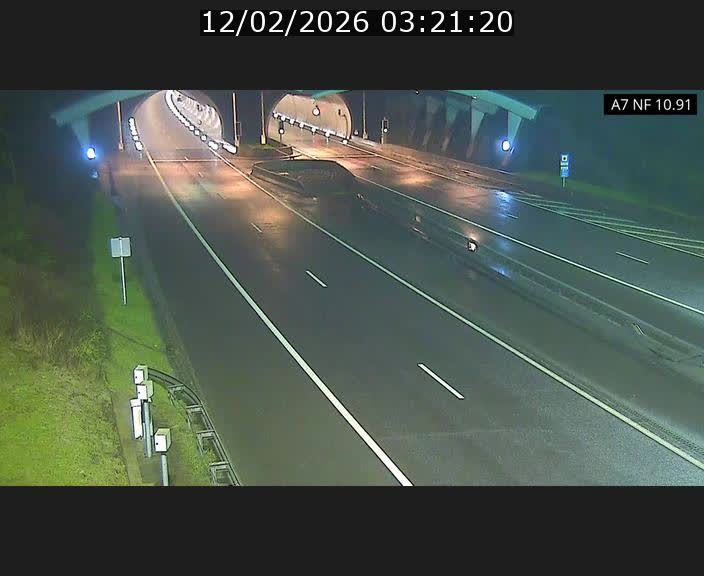 Caméra trafic Luxembourg - A7, Tunnel Gousselerbierg, entrée sud, direction Mersch