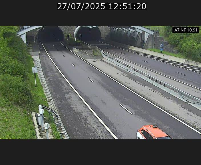 Caméra trafic Luxembourg - A7, Tunnel Gousselerbierg, entrée sud, direction Mersch
