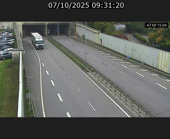 Caméra trafic Luxembourg - A7, Tunnel Mersch, entrée sud, direction Ettelbruck