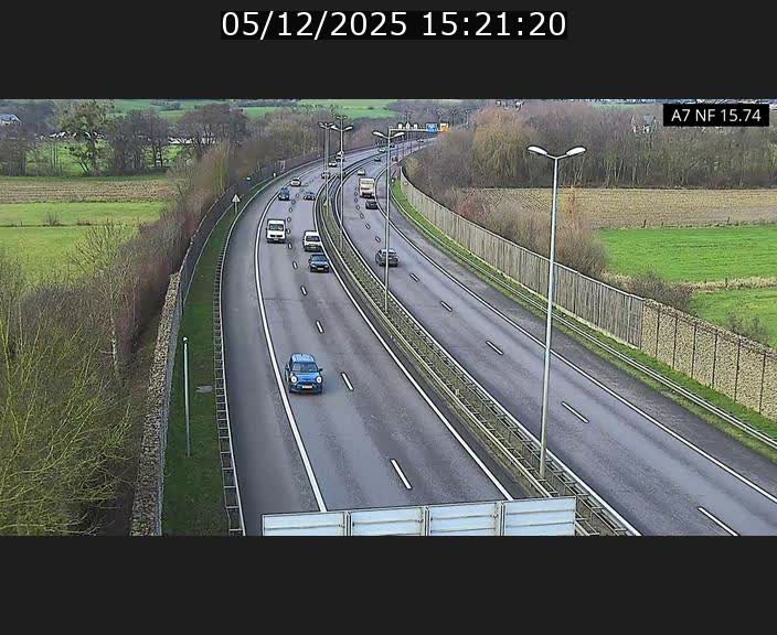 Caméra trafic Luxembourg - A7, Tunnel Mersch, entrée nord, direction Lorentzweiler