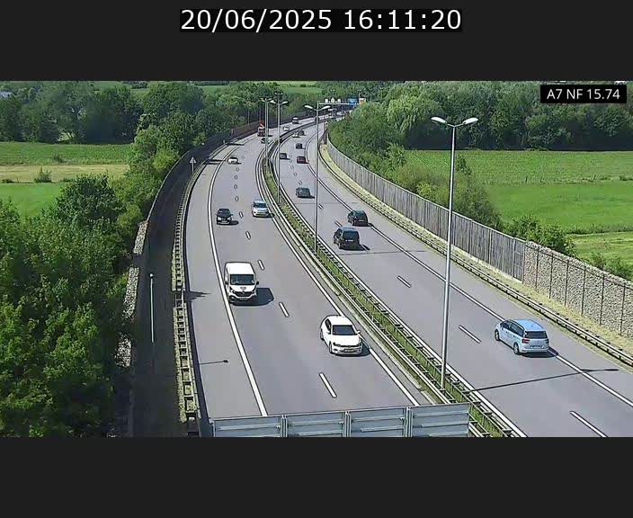 Caméra trafic Luxembourg - A7, Tunnel Mersch, entrée nord, direction Lorentzweiler