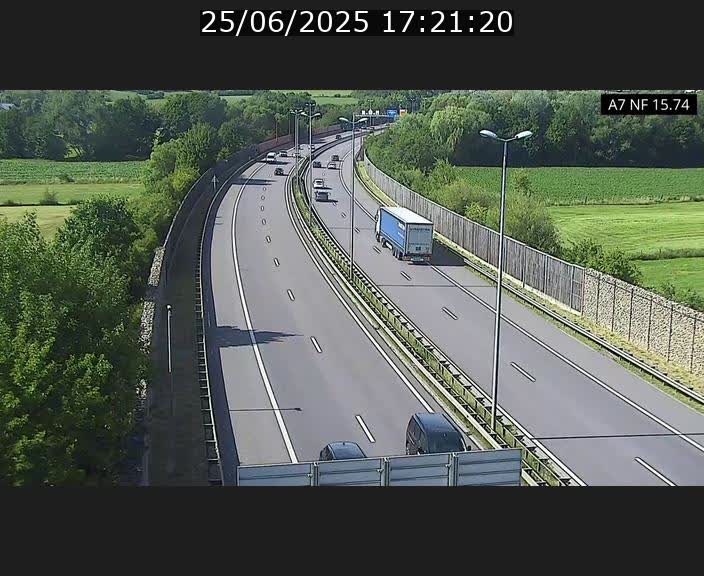 Caméra trafic Luxembourg - A7, Tunnel Mersch, entrée nord, direction Lorentzweiler