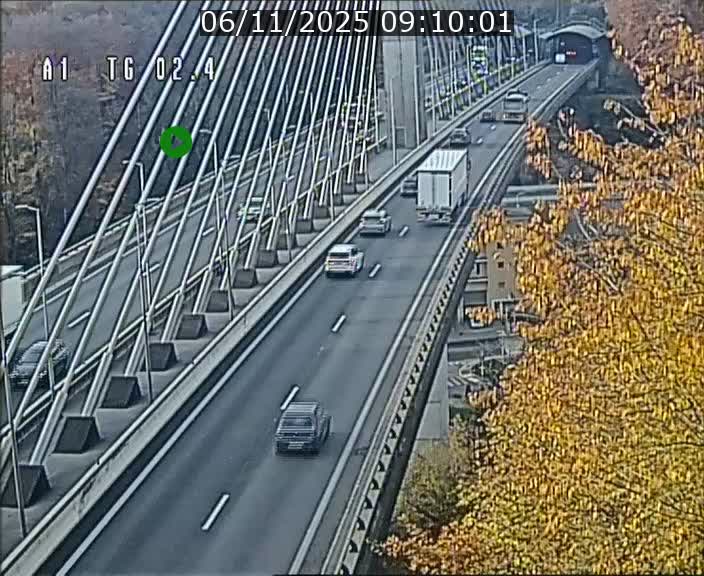 Traffic live webcam Luxembourg Sandweiler - A1 direction Luxembourg-ville - BK 2.4
