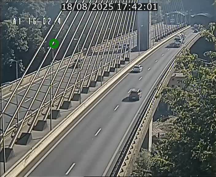 Traffic live webcam Luxembourg Sandweiler - A1 direction Luxembourg-ville - BK 2.4