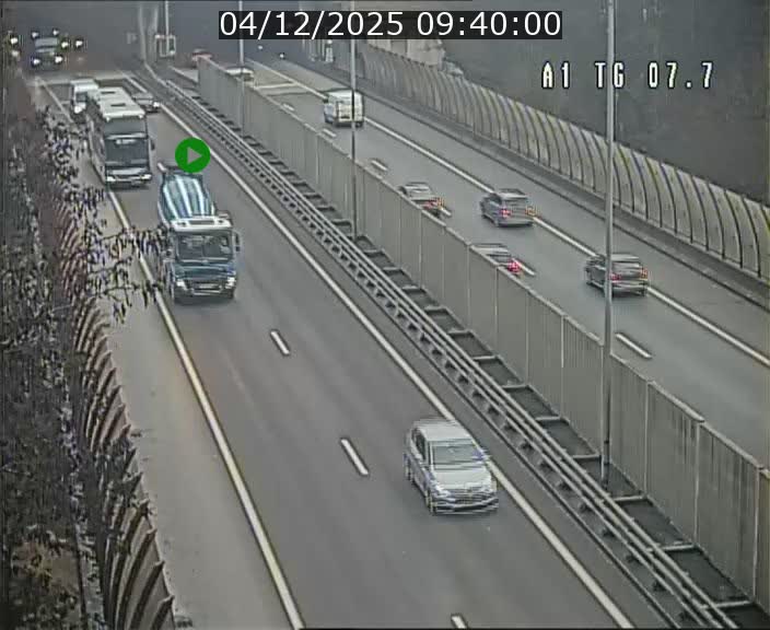 Traffic live webcam Luxembourg Kirchberg - A1 direction Luxembourg-ville - BK 7.7