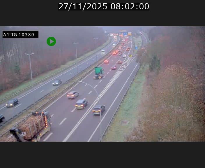 Traffic live webcam Luxembourg Senningerberg - A1 direction Luxembourg Kirchberg - BK 10.3