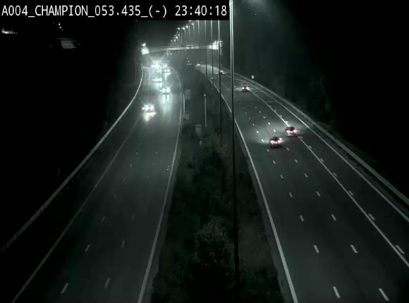 Webcam E411 à Champion, à proximité de Namur. Vue orientée vers Bruxelles