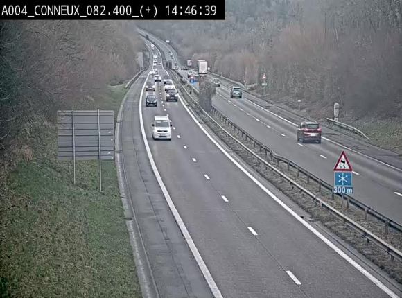 Webcam à hauteur de Conneux sur l'E411 en direction du sud de la Belgique