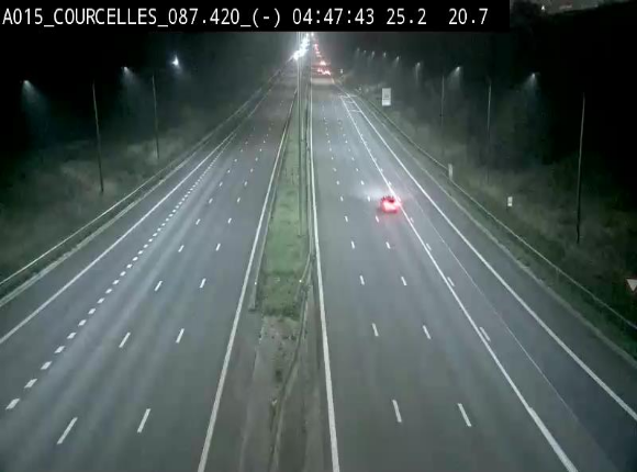 Webcam autoroute Belgique - Viesville - E42 direction Mons - BK 84.35