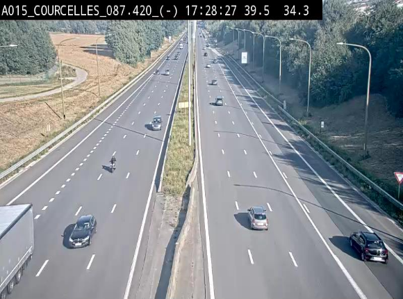 Webcam autoroute Belgique - Viesville - E42 direction Mons - BK 84.35