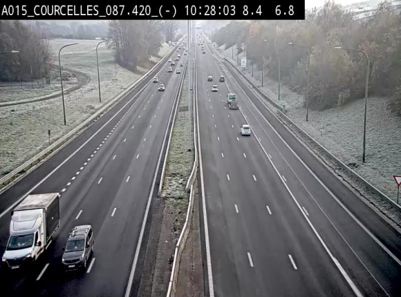 Webcam autoroute Belgique - Viesville - E42 direction Mons - BK 84.35