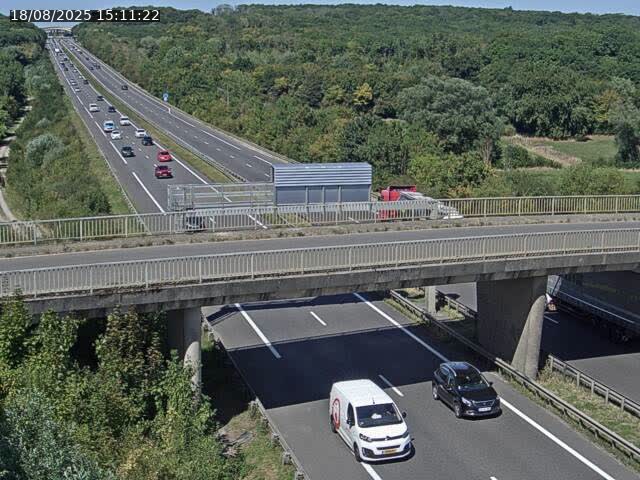 Caméra autoroute France - A31, Zoufftgen direction Luxembourg-ville, à la frontière entre la France et le Luxembourg