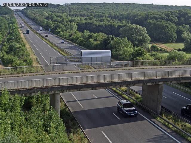 Caméra autoroute France - A31, Zoufftgen direction Luxembourg-ville, à la frontière entre la France et le Luxembourg