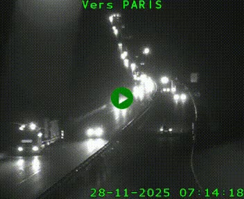 Caméra routière sur l'autoroute A20 à Bessines-sur-Gartempe. Vue orientée vers Paris