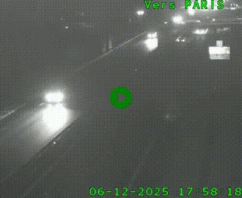 Caméra routière sur l'autoroute A20 au nord de Limoges, à la jonction avec la N520. Vue orientée vers Paris