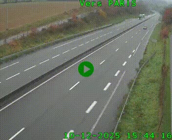 Caméra routière sur l'autoroute A20 à Saint-Hilaire-Bonneval, au sud de Limoges. Vue orientée vers Paris