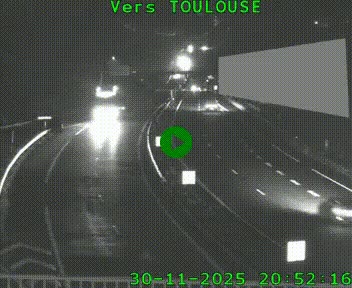 Caméra routière sur l'autoroute A20 à Noailles, en périphérie de Brive-la-Gaillarde. Vue orientée vers Toulouse
