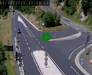 Webcam routière sur la N122 au niveau du Tunnel du Lioran. Vue de l'entrée côté Aurillac.